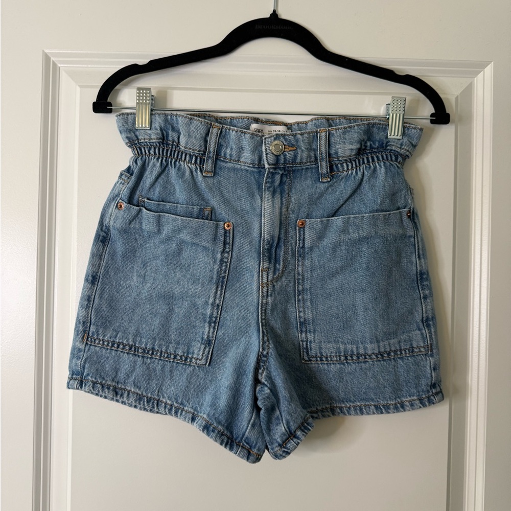 Zara Blue High Waist Shorts